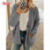 Frauen Herbst Winter Plüsch Sweatshirt Mode Lässig Plüsch Strickjacke Damen Lose Pullover Tops Plus Größe