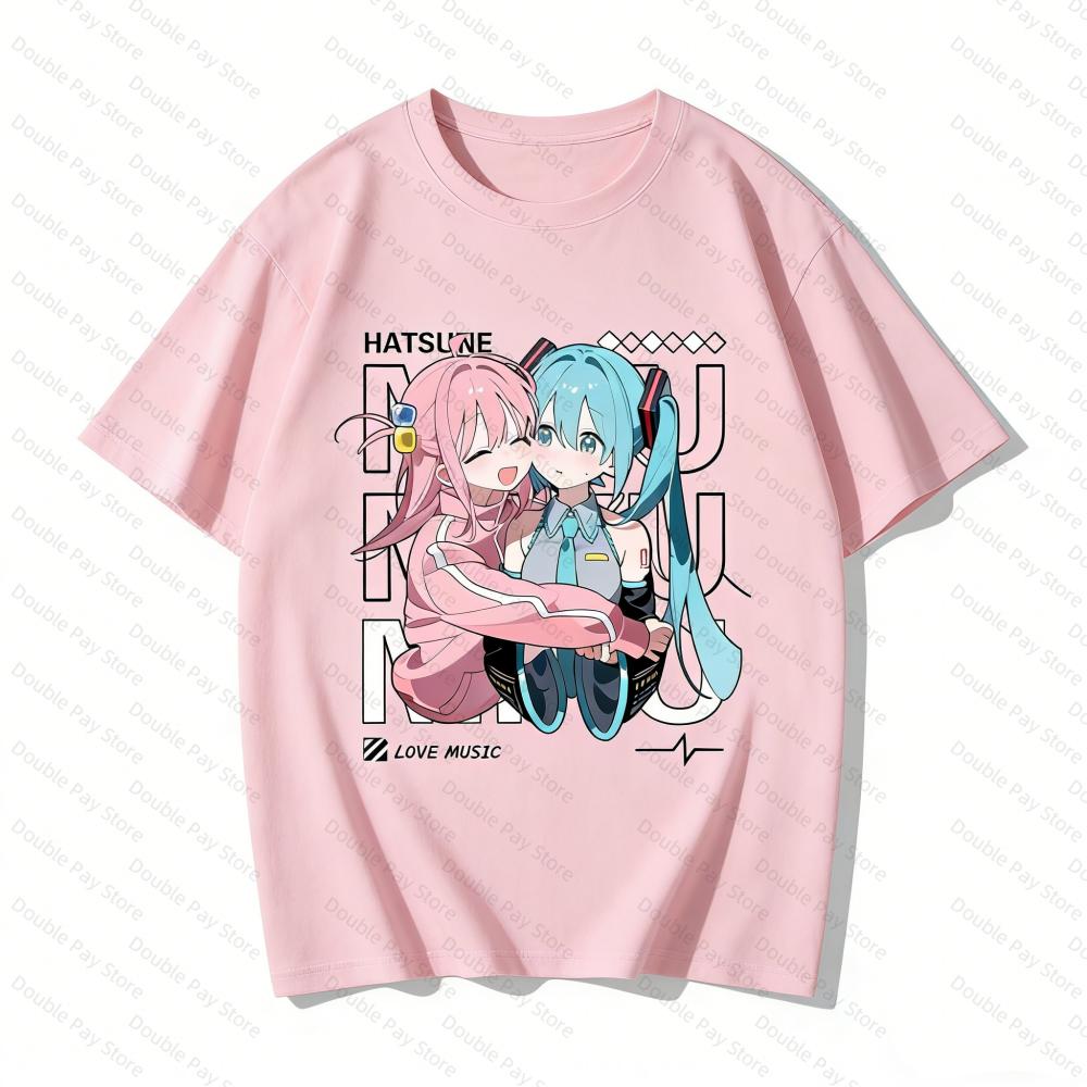

Anime Hatsune miku Gotoh hitori T Shirt Love Music Graphic Tee Casual Plus size Short Sleeve Tops Unisexs Shirts Women tshirts 4XL