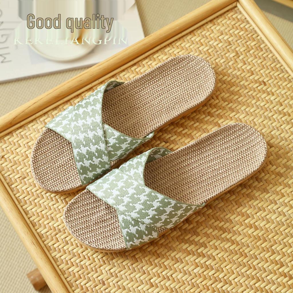 "Women's Non-Slip Silent Indoor Cotton & Linen Slippers"
