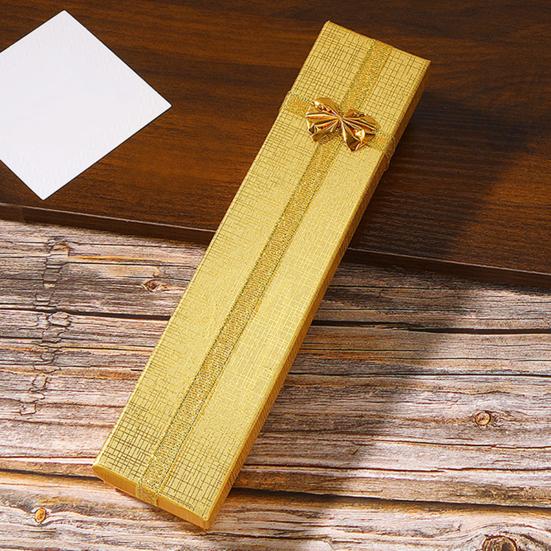 Rechteckige Schmuckverpackungsbox mit Deckel Schleife Valentinstag Brautjungfer Hochzeit Geburtstagsgeschenkbox Halskette Armband Verpackungsbox