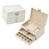 Jewelry Box Large 3 Layer Jewelry Storage Case Ring Earring Bracelet Necklace Holder Organizer
