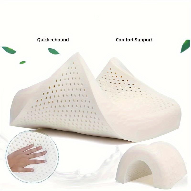 Latex Pillow Smooth Comfortable Sleeping Pillow Breathable Durable Ergonomic Support Latex Pillow for Bedroom Dorm Hotel Bedding