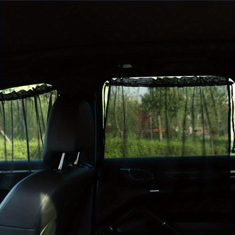 1/2pcs, Car Side Window Sunshade, Mesh Suction Cup Type Car Sunshade, Suspension Drawstring Design, Suitable for Year-round Use.