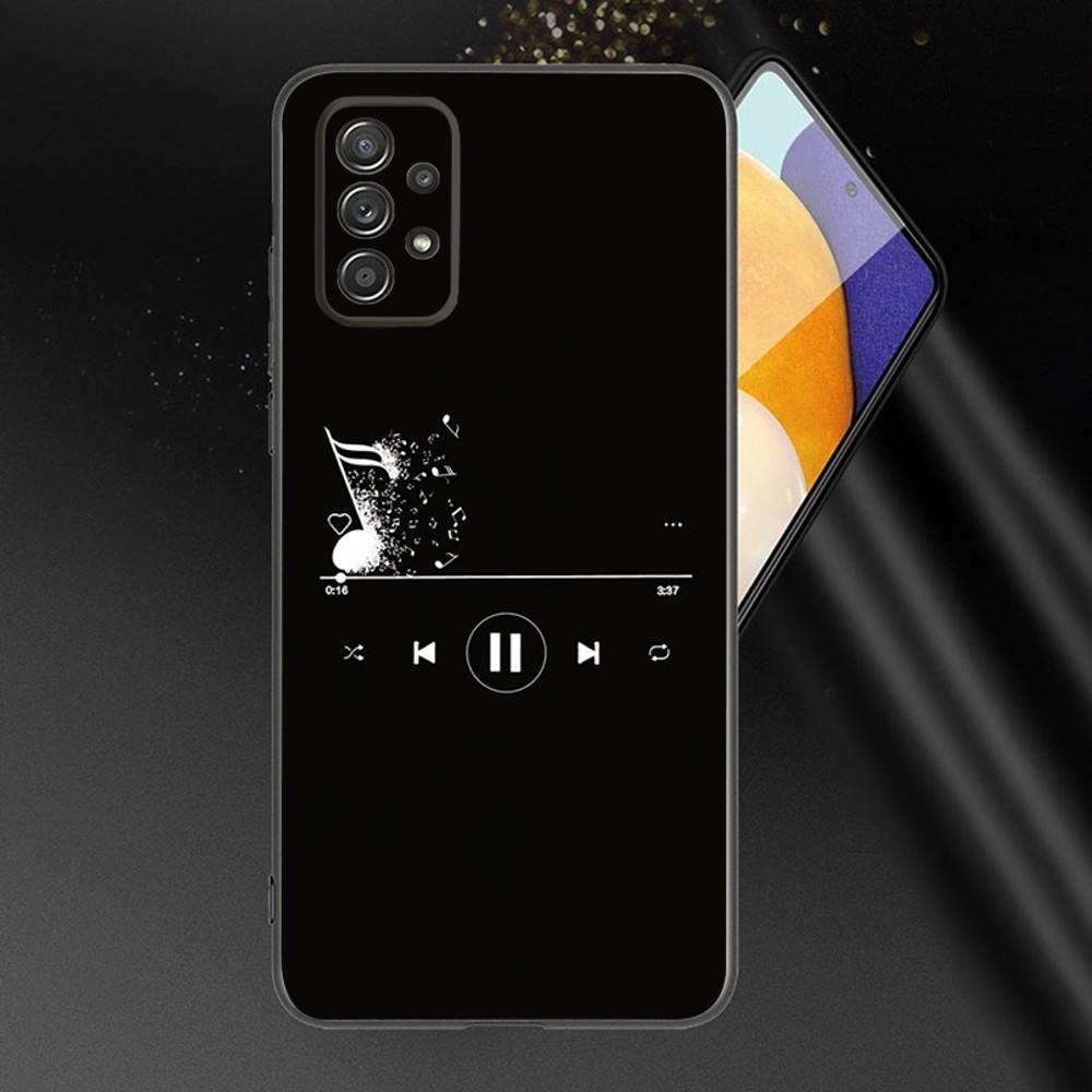

Musical Note Music Phone Case For Samsung Galaxy A13,A21s,A22,A31,A32,A52,A53,A71,A80,A91 Soft Black Phone Cover Samsung a30 a20