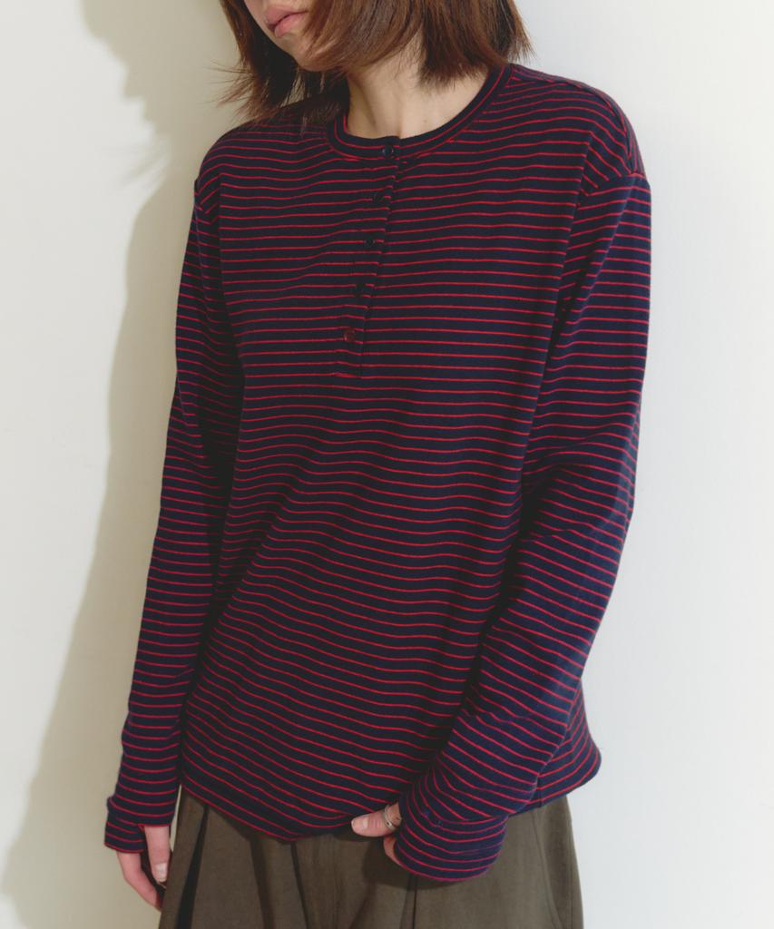 Iseuteuseobiseusyab Layered Sole Stripe Long Sleeve - Navy