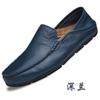 20138 Doudou Men's Leather Shoes Flat-soled Large-size Casual Shoes Men's Fashion Outdoor Business Casual Cowhide Men's Shoes