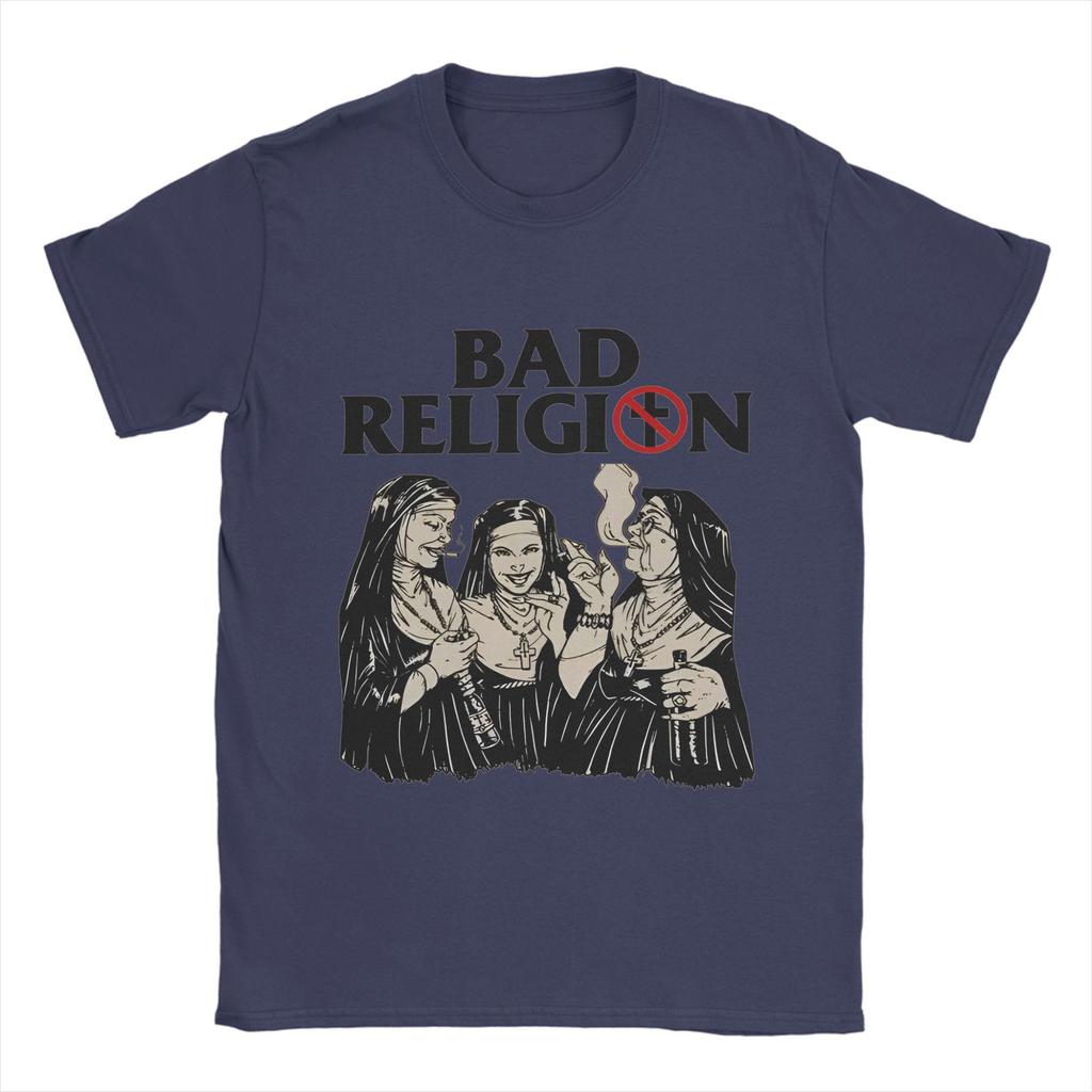 Casual Bad Religion  T-Shirts Men Crew Neck 100% Cotton T Shirts  Short Sleeve Tee Shirt Classic Tops