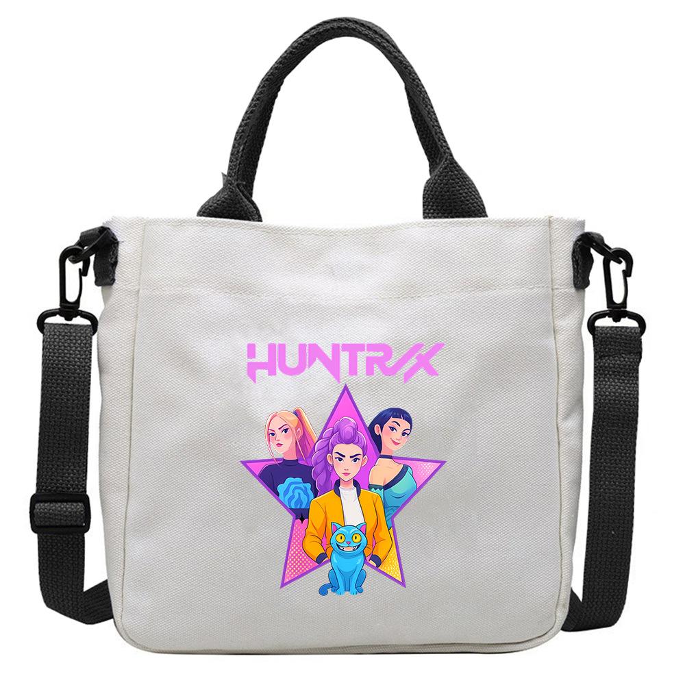 

Новый популярный фильм kpop охота на ведьм женская группа холщовая сумка студенческая сумка-мессенджер съемный плечевой ремень сумочка CLE 23*23*5cm