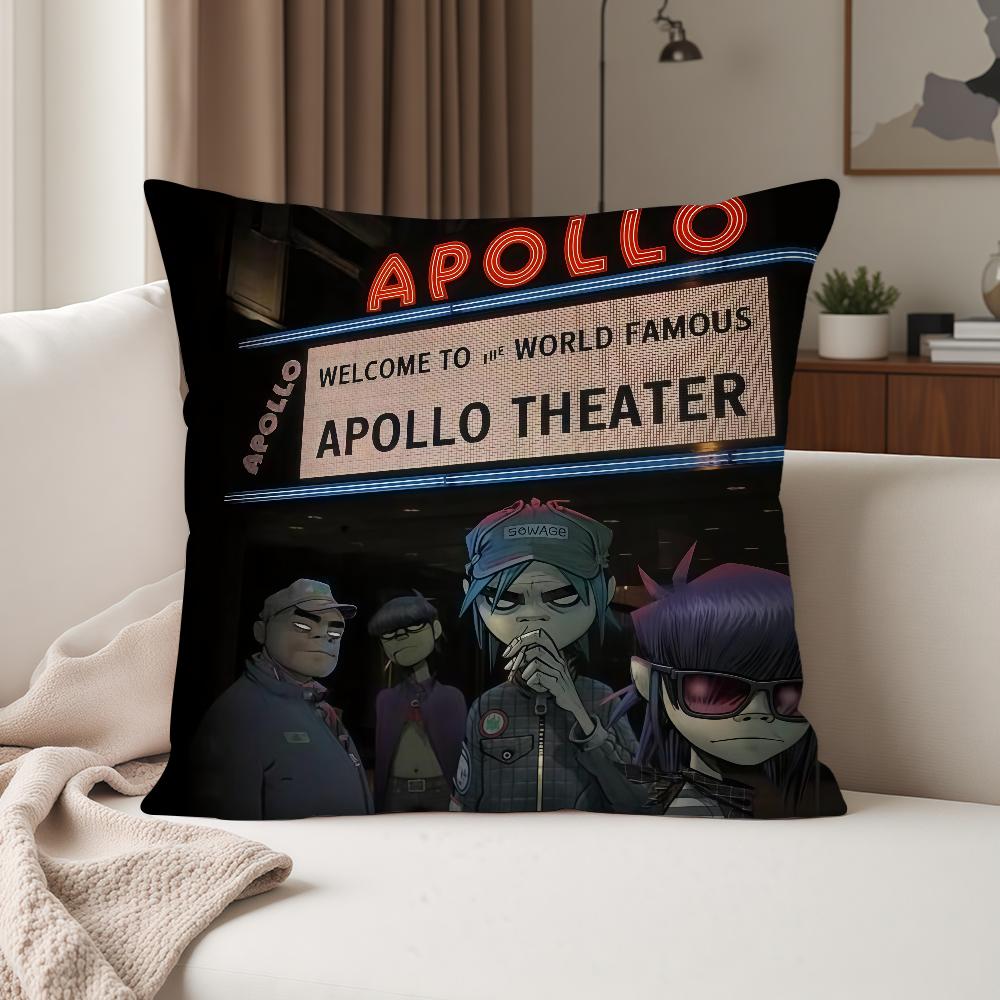 Band G-Gorillaz Plastic Beach Pillow Case Suitable For Bedrooms Living Rooms Cars Home Decoration