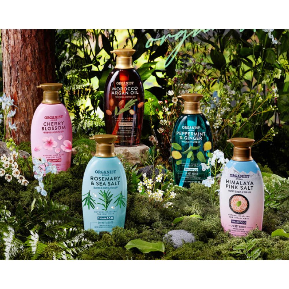 Organist Elastine Peppermint & Ginger Dandruff Cooling Shampoo, 500ml, 3 packs