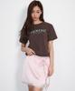 OPENING SUNSHINE Dot Short Sleeve Logo Crop T-Shirt Brown