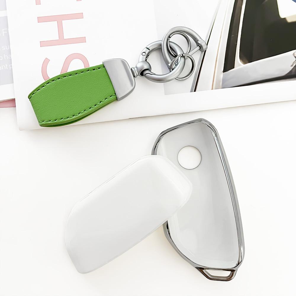 TPU Car Key Case Cover Shell Fob for BMW G07 X7 LCI U11 X1 G70 7 Series G09 XM F98 X4M LCI G18 X5 G81 M3 I20 IX Silver Key Case