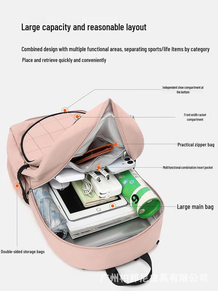 2026 Waterproof Tennis & Badminton Backpack for Kids, Youth, and Adults with Shoe Compartment
