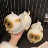 Cartoon Cat Tissue Box, Living Room Desktop Ceramic Paper Box, Household High-End Ornament Creative Napkin Paper Box