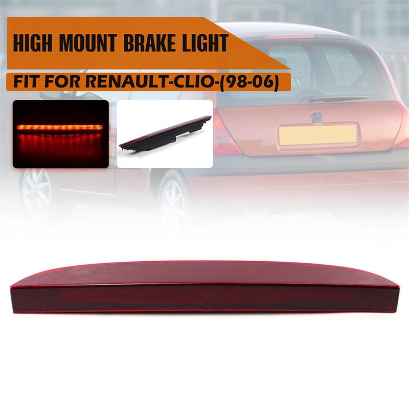 Red Lens Third Brake Light Stop Light For Renault For Clio II 1998-05 7700410753 LED Brake Stop Light Lamp Car Lights 12V