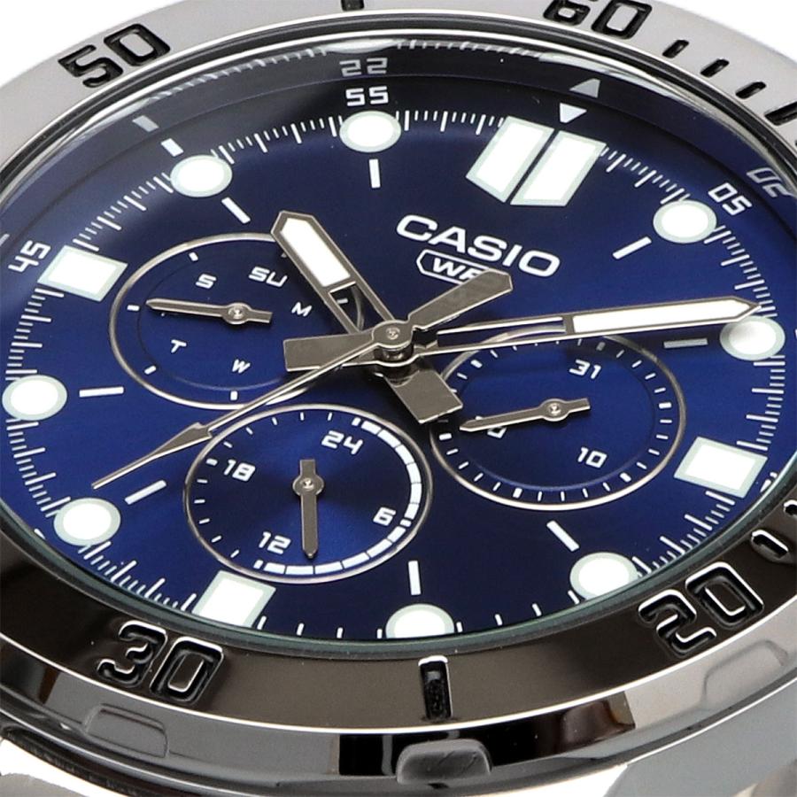 [Casio Watch] Casio Standard Men's MTP-VD300D-2E Analog Navy Silver (Overseas Model)