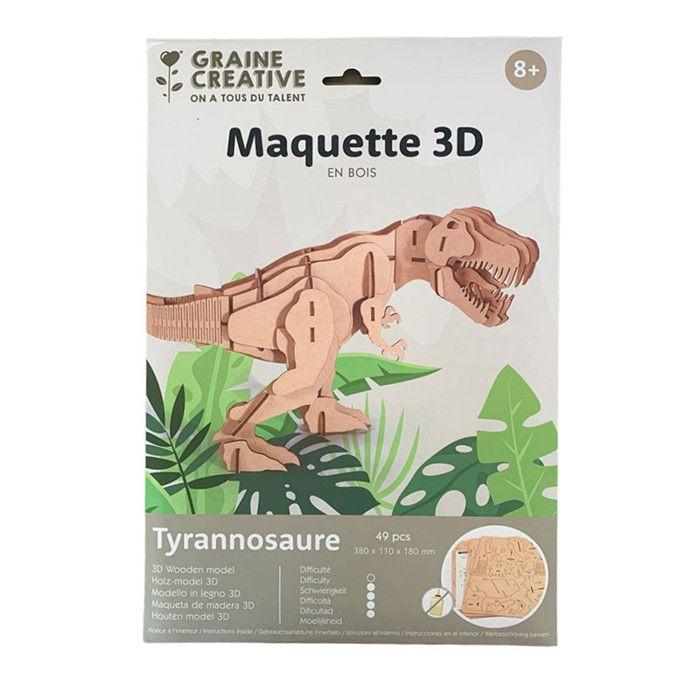 Maquette - Puzzle - 3D - Dinosaure - Tyrannosaure - 49 pièces - Dès 8 ans