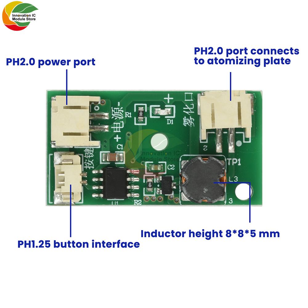 1/2/5PCS DC5V Ultrasonic Spray Humidifier Atomizer Drive Module Power Supply External Switch DIY Electronic Kit