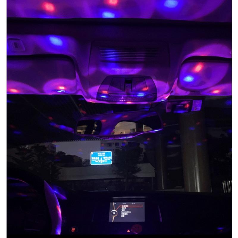 1pc Car USB Led Starry Sky Top Atmosphere Light Starry Sky Magic Colorful Lights Party Acoustic Control Lamp Gift Not Glaring CN Dome Lights 6