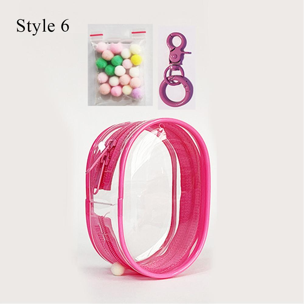 Jewelry Organizer Transparent Storage Box Pouch Mystery Box Plastic Box Cute Doll Bag Organization with Keychain Dustproof Case
