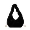 Fashion Soft Chain Buckle Solid Color Crossbody Bag Universal Basic Style Commuter Women's Shoulder Bag
