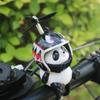 Motorcycle Handlebar Decoration Bike Electric Cute Panda Cartoon With Helmet Airscrew Ornaments Riding Equipment Accessories