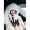 Winter Plush New Ear Protection Rabbit Lei Feng Hat Cute Integrated Thickened Rabbit Hair Cold Proof and Plush Warm Hat