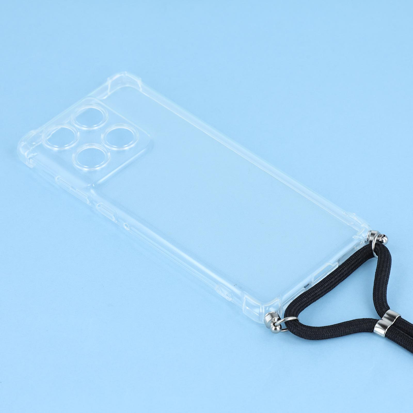 

For Motorola Edge 60 5G Case Reinforced Corner TPU Clear Phone Cover with Lanyard A