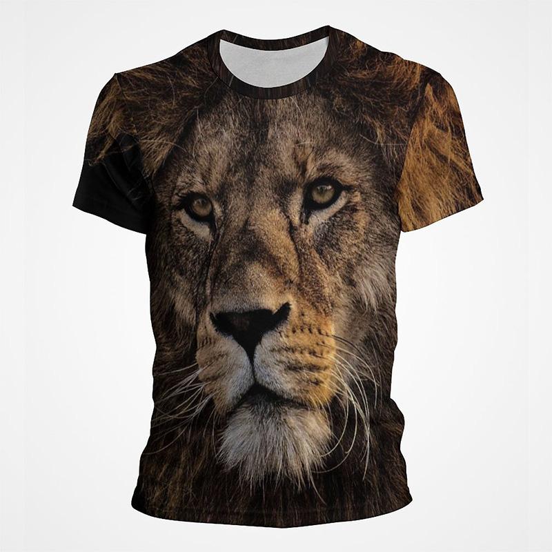 Funny Animal Lion 3D Printed T-Shirt For Men Women Fashion Casual Cool Graphic