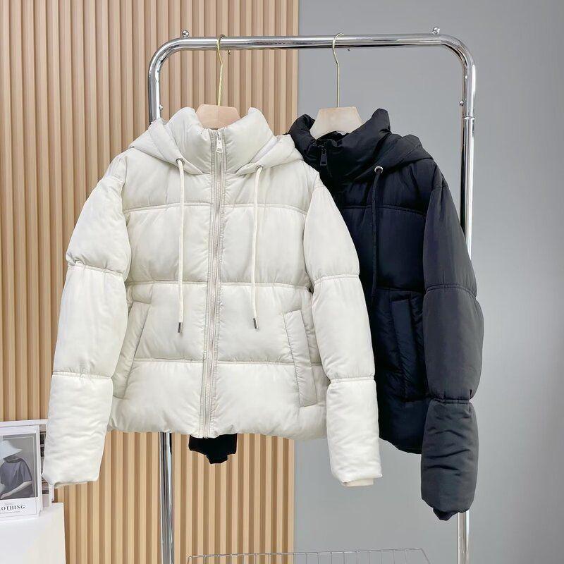 

Fashion Wind 2023 Winter New Women s Clothing Loose Casual Hooded Double Line Cotton Jacket Outwear 3046223 Black M