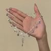 [Purple Butterfly Weeping Dew] Thousand Gold Sense Purple Flash Diamond Water Drop Butterfly Tassel Necklace Light Luxury Exquisite Versatile