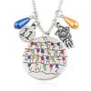 Stranger Things 4 Theme Necklace Flower 26 Letters Retro Pendant Halloween Best Gift for Kids and Friends