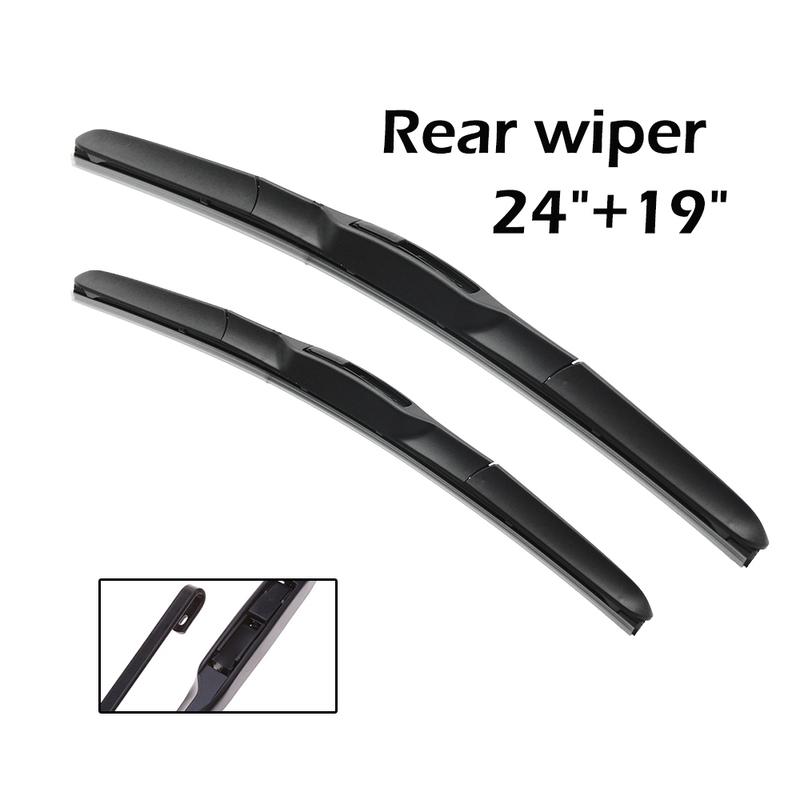 Wiper Front & Rear Wiper Blades Set Kit For Mazda 3 BL Hatchback 2009 2010 2011 2012 2013 Windshield Windscreen Window 24"+19"+1