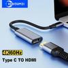 4K@60Hz/30HZ ტიპი C to HDMI-თან თავსებადი კაბელი USB C to HD-MI ვიდეო კაბელი USB 3.1 HDMI საკაბელო ადაპტერი MacBook ლეპტოპისთვის