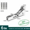 2 Folding Wall-Mounted Shelf Brackets, Space-Saving, Stainless Steel Expansion Screws for Heavy Workbench Shelf Support, 150mm