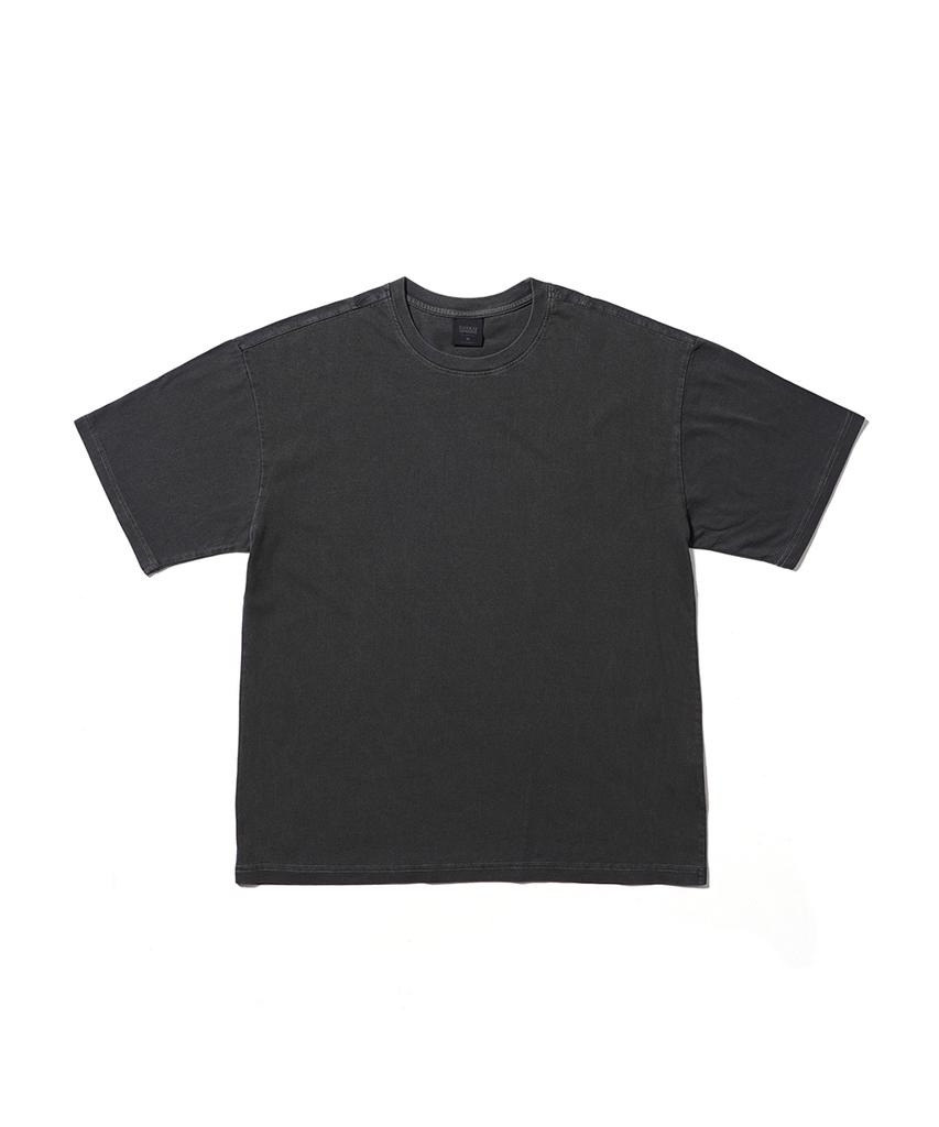 GAKKAI UNIONS Basic Pigment Short Sleeve T-Shirt Charcoal