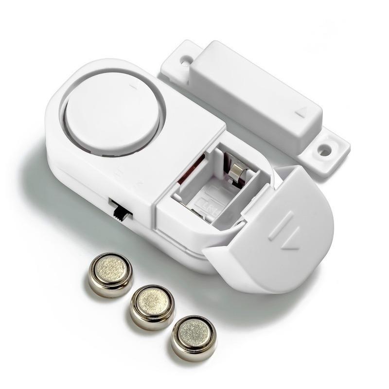 White Large Decibel Door Magnetic Door and Window Alarm Hotel Home Anti-theft Device Female Safety Protection Door Alarm