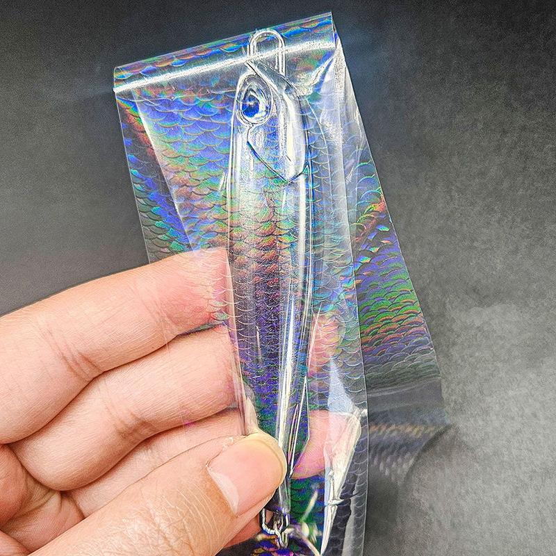 4X50Cm Holographic Fish Scale Transfer Foil Reflective Film Paper Diy Laser Silver Decal Stamping Foil For Fishing Lure Film
