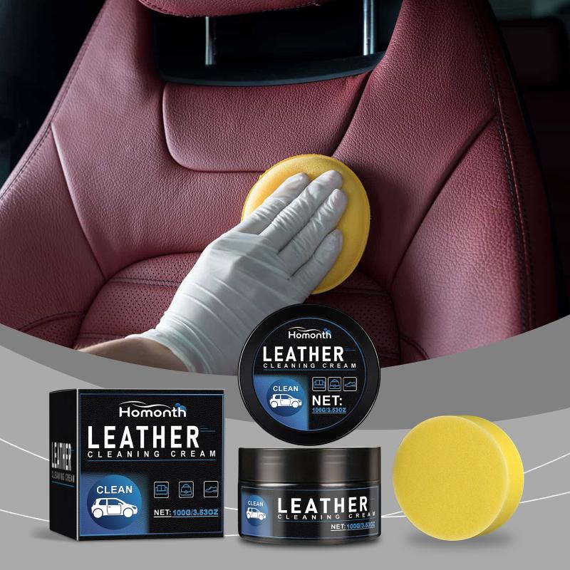 Car Leather Seat Refurbishing Cream Multifunctional Cleaner for Deep Nourishing Stain Removal and Polishing