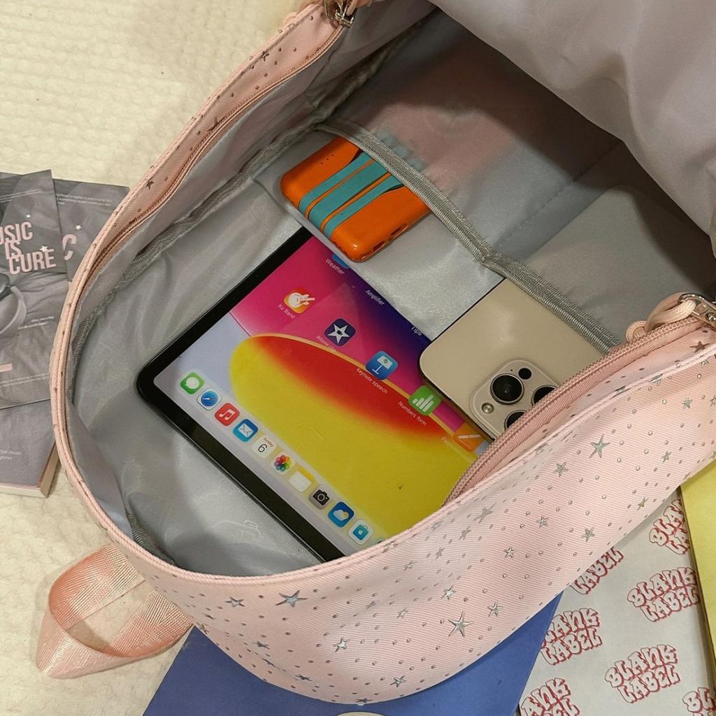 Schoolbag Japanese New Ins College Style Backpack Female Korean Gypsy Star Student Schoolbag Casual Versatile Travel Backpack