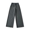 Retro Double-Breasted Wide-Leg Women's Faux Cashmere Pants - Autumn/Winter Loose Fit