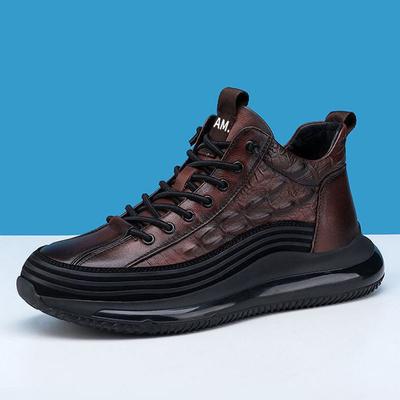 New Casual Shoes Single Cotton Spring Thickened Warm Leather Shoes Leather Surface Velvet Board Shoes