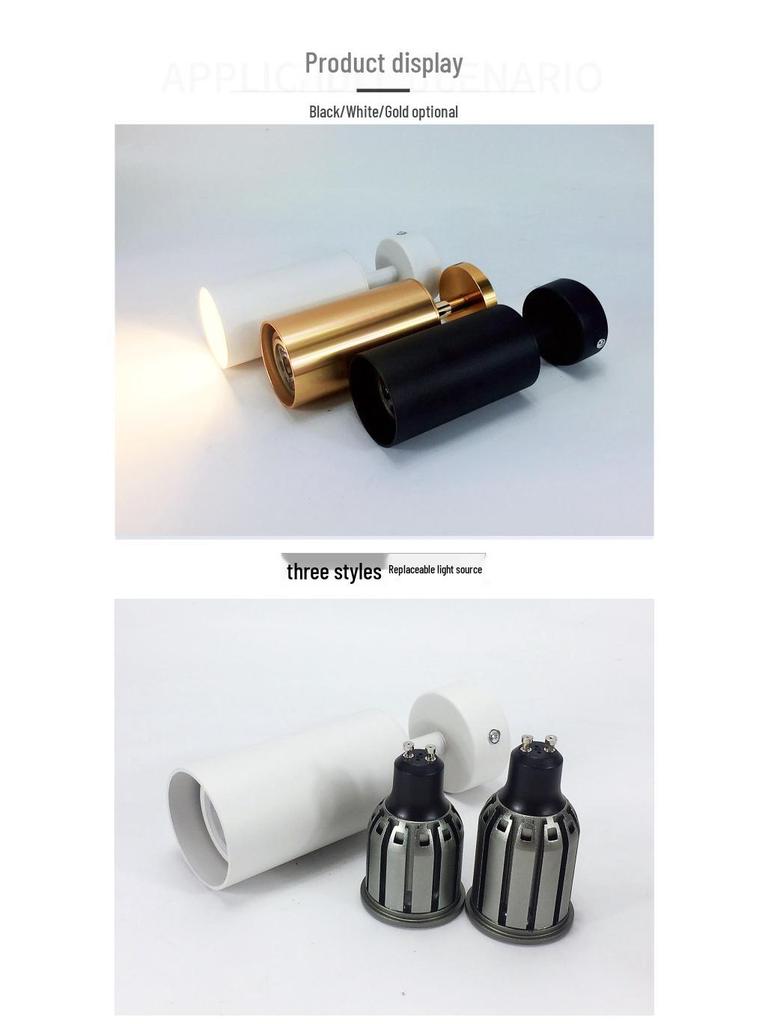 Nordic Rose Gold LED Track Spotlight, 7W Surface Mounted Ceiling and Background Wall Display Light.
