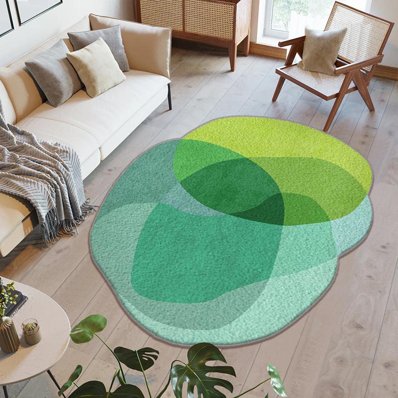 Special-Shaped Creative Carpet Bedside Blanket Living Room Coffee Table Sand Mat Irregular Carpet Fresh Imitation Cashmere Dirt-Resistant Floor Mat