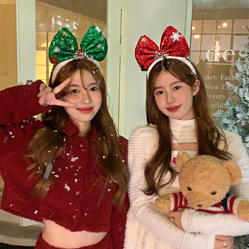 D Anne Spangle Ribbon Event Party Headband Hairband green