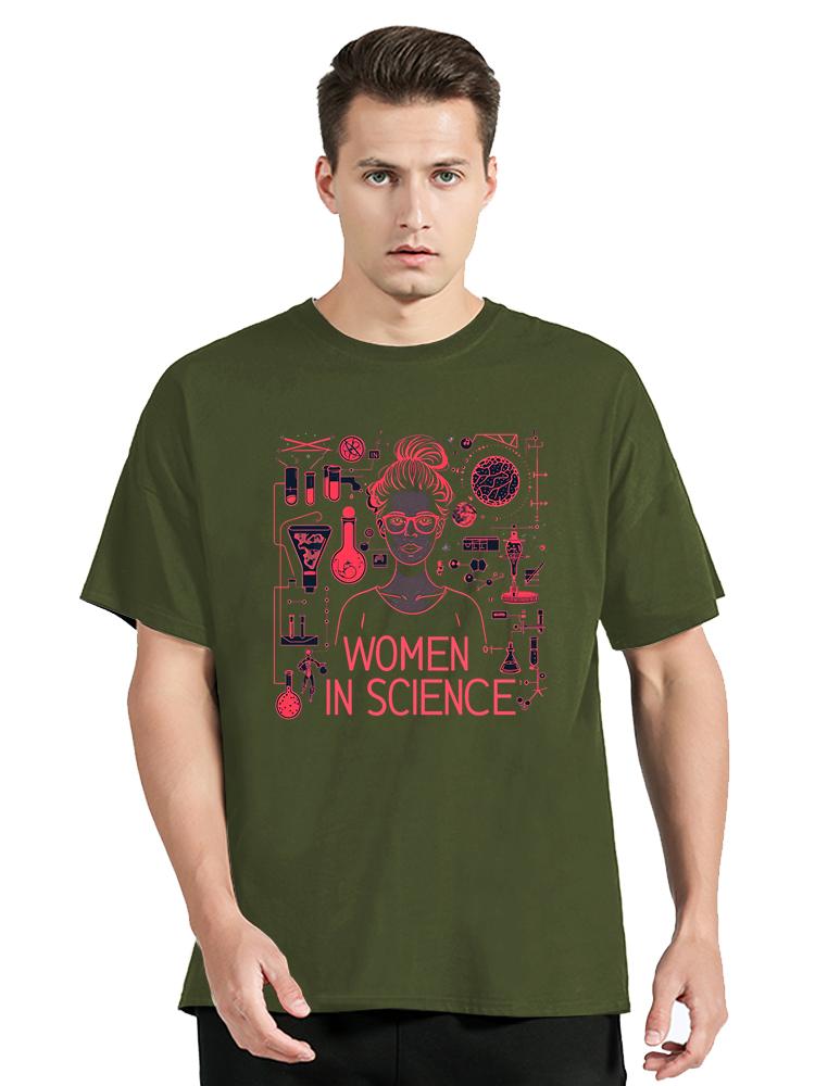 Mens Clothing Women In Science TShirt Funny Science Clothes Street Casual Tops Cotton Tshirt ONeck Fitness T Shirt