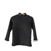 Kids' Winter Striped Velvet-Enhanced Thick Warm High-Collar Long-Sleeve T-Shirt