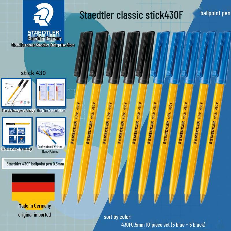 German Warrior Armor Ballpoint Pen - Classic Stick 430, 0.5/0.7mm, Red/Blue/Black Ink