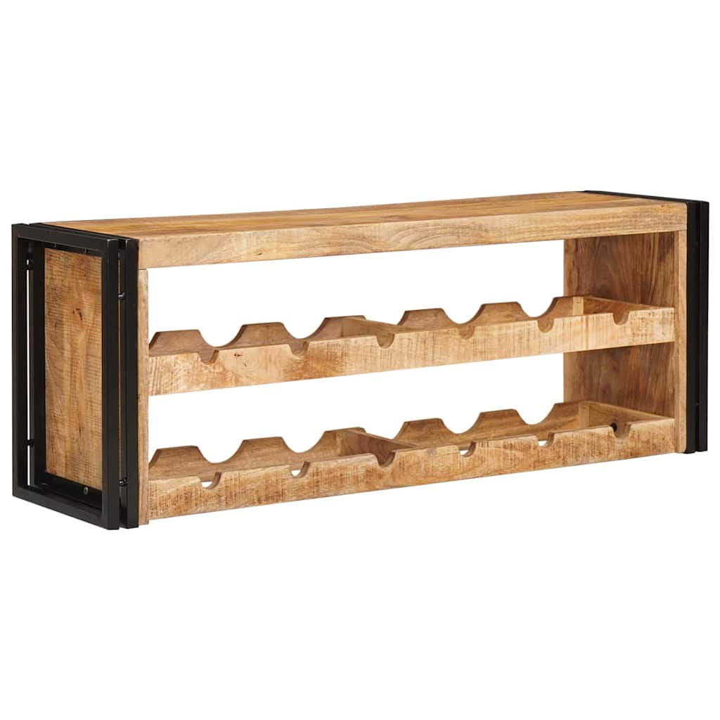Wine Rack Brown 120 X 45 X 33 Cm Solid Thick Mango Wood