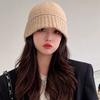 Dome Panama Cap Cotton Knitting Wool Cap Korean Style Cap Autumn Winter Hat Fisherman Bucket Hat